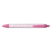 Stylo Noir 100e anniversaire Numéro d'âge Motif rose/blanc (Dos)