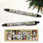 Stylo Noir 12 Collage photo avec Arrière - plan or