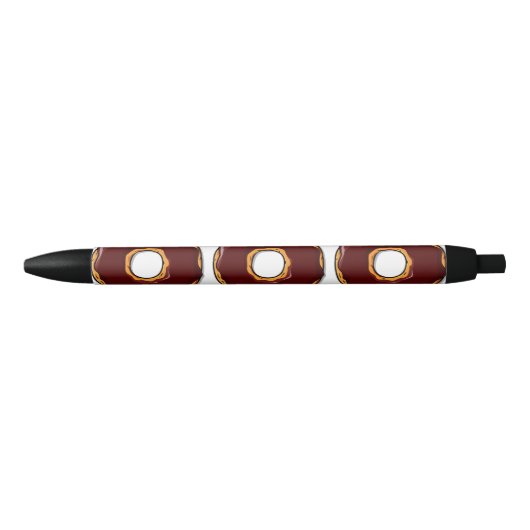 Stylo Noir 1 conception de beignet de chocolat de bande (Devant)