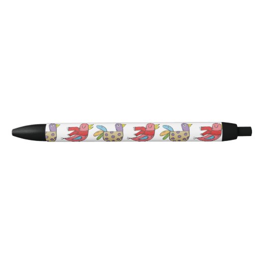 Stylo Noir 4 Oiseaux amusants Thunder_Cove (Devant)