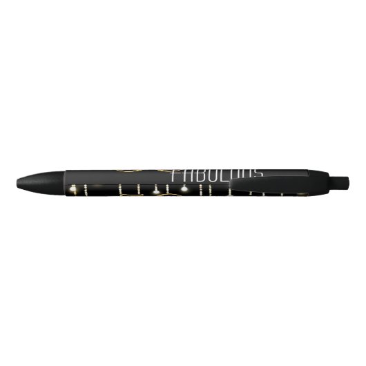 Stylo Noir 50 & Fabuleux Black Gold String Lights Retro (Dos)