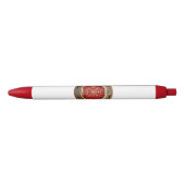 Stylo Noir [610] Vegvisir - Viking Gold Magic Runic Compass (Devant)
