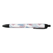 Stylo Noir 80s Abstrait lunaire | Dusty Mauve rose et bleu (Bas)