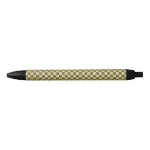 Stylo Noir à damiers Army Green et Khaki