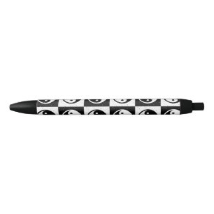 Stylo Noir À damiers blanc noir Yin-yang Zen Block Imprimer