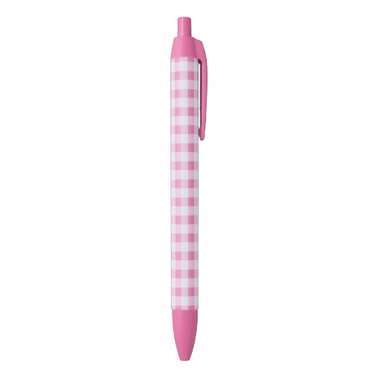 Stylo Noir À damiers En vichy Motif - Blanc rose (Bas (Vertical))