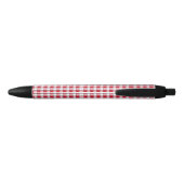 Stylo Noir à damiers Red White Strips Basic Fun (Dos)