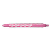 Stylo Noir À damiers rose preppy (Dos)