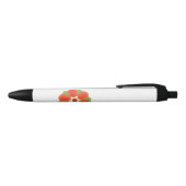 Stylo noir à fleurs pointillées (Haut)
