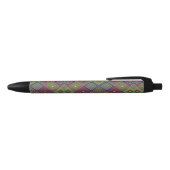 Stylo Noir A pen with a colorful geometric pattern  (Haut)