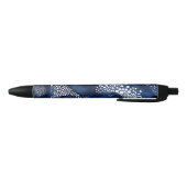 Stylo Noir Abstrait blanc et Turquoise (Bas)