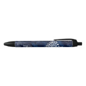 Stylo Noir Abstrait blanc et Turquoise (Haut)