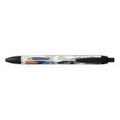 Stylo Noir Abstrait de couleur 80 | Rose Navy Or Vert Menthe  (Dos)