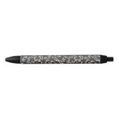 Stylo Noir Abstrait Élégant Noir Blanc (Devant)