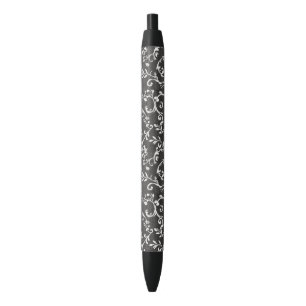 Stylo Noir Abstrait Élégant Noir Blanc