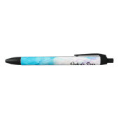 Stylo Noir Abstrait pastel bleu vert eau de mer bl (Haut)