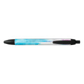 Stylo Noir Abstrait pastel bleu vert eau de mer bl (Dos)