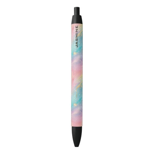 Stylo Noir Abstrait Pastel Parties scintillant Motif sans cou (devant Vertical)