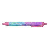 Stylo Noir Abstrait Pastel Rainbow Blue Purple Batik Tie Dye (Bas)