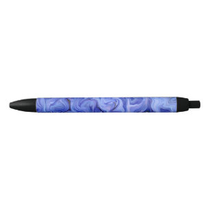 Stylo Noir Abstraite de soie bleue