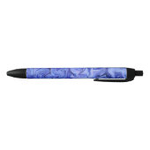 Stylo Noir Abstraite de soie bleue (Bas)
