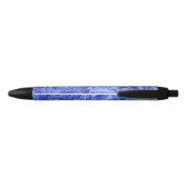 Stylo Noir Abstraite de soie bleue (Dos)