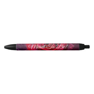 Stylo Noir accueil mariage rose rouge