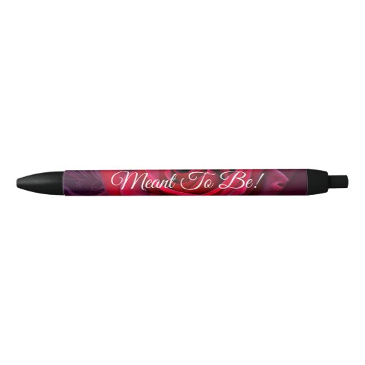 Stylo Noir accueil mariage rose rouge (Devant)