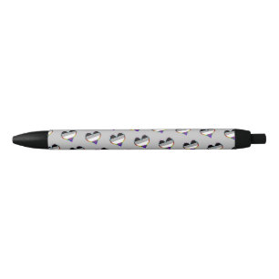 Stylo Noir Ace Pride Motif de coeur