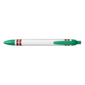 Stylo Noir Add custom name stripes burgundy green (Dos)