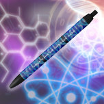 Stylo Noir ADN personnalisé Science bleue<br><div class="desc">Un design cool,  tendance et amusant inspiré de la science médicale. Le cadeau idéal pour toute entreprise ou entreprise scientifique,  médecins,  infirmières,  scientifiques,  professeurs de sciences,  techniciens de laboratoire ou étudiants en sciences. Conçu par Thisisnotme©</div>