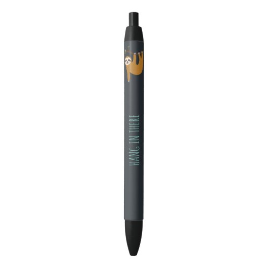 Stylo Noir Adorable Sloth "Hang in There" (devant Vertical)