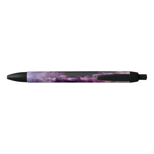Stylo Noir Aéthyste mauve or minéral (Dos)