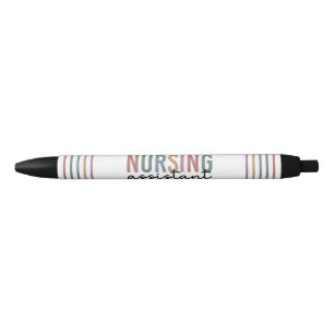 Stylo Noir Aide en soins infirmiers rétro AIIC Aide en soins