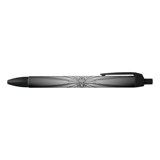 Stylo Noir Aigle gris à deux têtes (Haut)