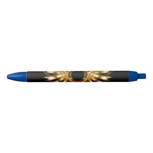 Stylo Noir Ailes de Steampunk (Devant)