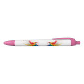 Stylo Noir Ailes fluffy arc-en-ciel (Haut)