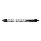 Stylo Noir Ajouter le nom du propriétaire ou du chat, illustr (Dos)