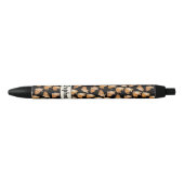 Stylo Noir Ajouter le nom du propriétaire ou du chat, Tabby C (Devant)