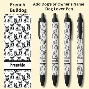 Stylo Noir Ajouter le nom du propriétaire ou du chien, French