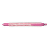 Stylo Noir Ajouter le nom Pink Zebra Stripes sur Pink (Dos)