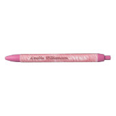 Stylo Noir Ajouter le nom Pink Zebra Stripes sur Pink (Devant)