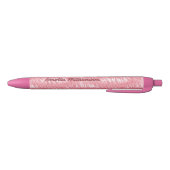 Stylo Noir Ajouter le nom Pink Zebra Stripes sur Pink (Bas)