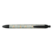 Stylo Noir Ajouter Nom, Cottage Vert Champignons (Dos)
