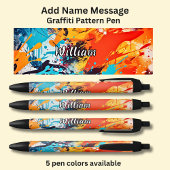 Stylo Noir Ajouter Nom, Message, sur Graffiti Paint Motif