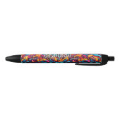 Stylo Noir Ajouter un message de nom, sur le Motif Graffiti (Bas)
