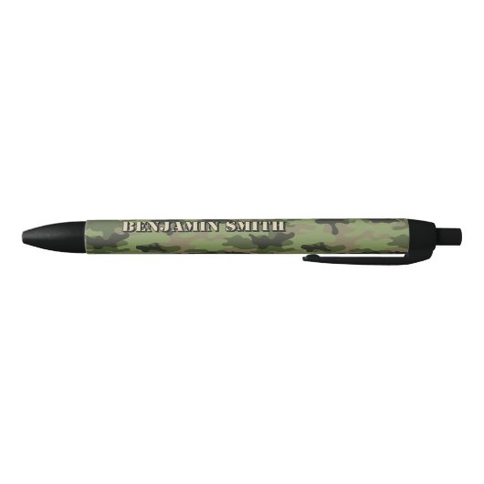 Stylo Noir Ajouter un nom, Camo Brown Olive Green (Bas)