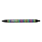 Stylo Noir Ajouter un nom, Goth Gothic Rainbows Skuls sur Bla (Devant)