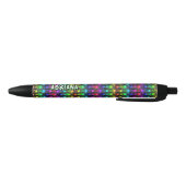 Stylo Noir Ajouter un nom, Goth Gothic Rainbows Skuls sur Bla (Bas)