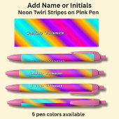 Stylo Noir Ajouter un nom, sur le wirl Neon